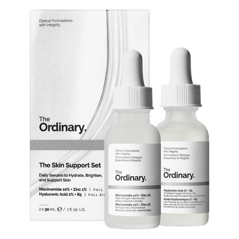 The Skin Support Set with Niacinamide + Hyaluronic Acid