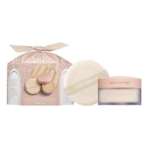 Divinely Flawless Translucent Loose Setting Powder & Puff - TRASLUCIDO