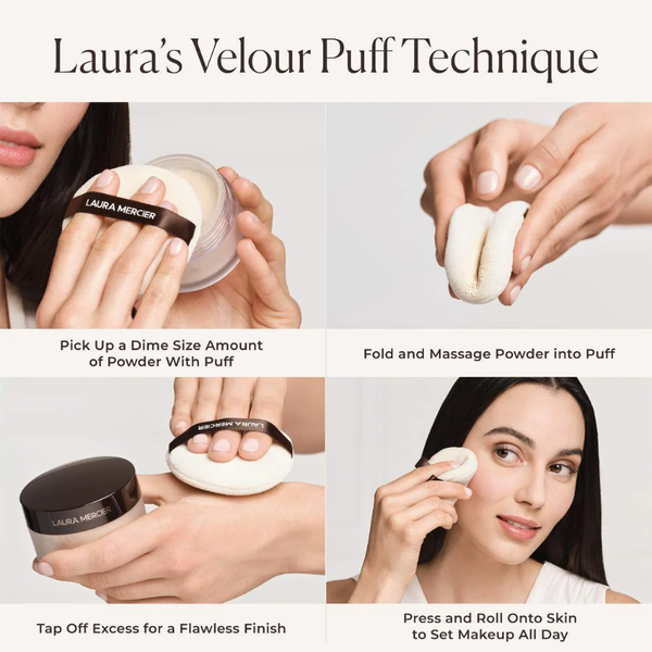 Divinely Flawless Translucent Loose Setting Powder & Puff - TRASLUCIDO